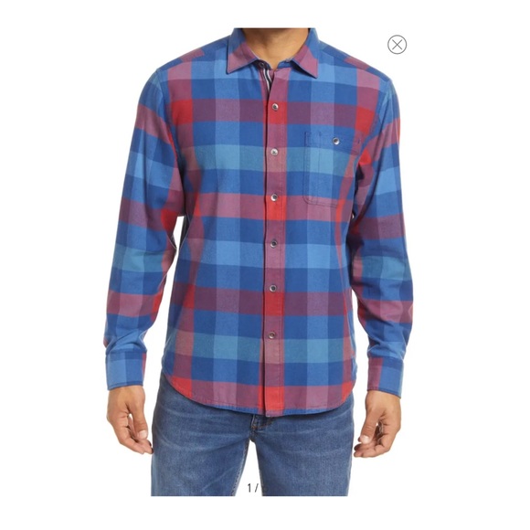Tommy Bahama Camino Bay  Check Shirt in Blue - Picture 1 of 2